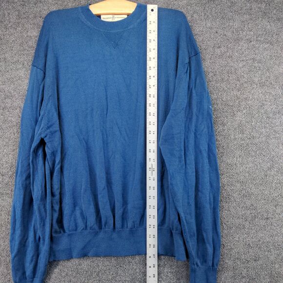 Fairway & Greene Merino Wool Sweater Mens Size M Blue Wolf Run Golf Course - Picture 4 of 13